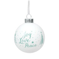 Kerstbal Joy Love Peace