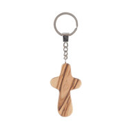 Keyring olivewood cross 