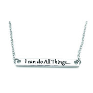 Necklace I can do all things silver