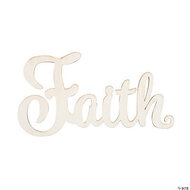 DIY unfinished cutout word Faith