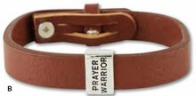 Leather bracelet prayer warrior