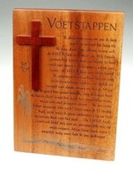 Standaard hout  Voetstappen 16x11,7cm