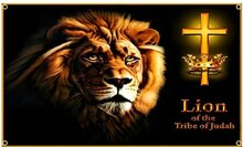 Wandvlag Lion of the tribe of judah