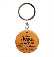 Sleutelhanger hout rond Jesus ist der Weg