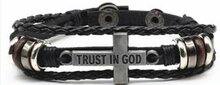 Armband Leder Trust in the Lord