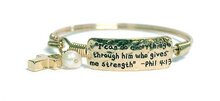 Bracelet with charms I can do everything through Him Who gives me strength 