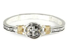 Bracelet stretch cross - Our Father