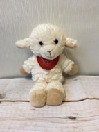 Plush sheep with red scarf 28cm