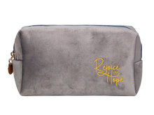 Coin pouch multipurpose Rejoice in the Lord grey