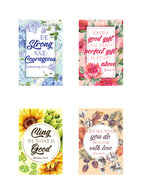 Memopads (4) Floral series