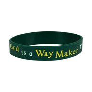 Bracelet silicon God is a Waymaker grün
