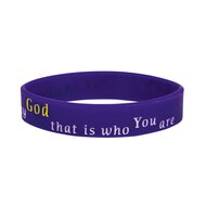 Armband siliconen  God is a Waymaker paars