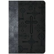 Tagebuch mit Reissverschluss black crosses
