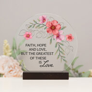 Decoratie round sitter Greatest is Love