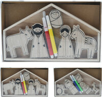 Kerststalset Natuurlijke Kleur (9pcs)