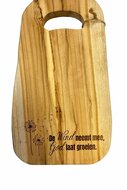 Snijplank teak De wind neemt mee God laat groeien
