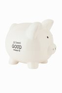 Spaarvarken groot wit Jij bent goud waard