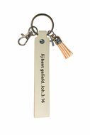 Kunstleren sleutelhanger Jij bent geliefd Joh. 3:16