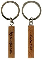 Sleutelhanger hout Hij is mijn rots Ps. 18:3 