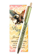 Gel pen/Boekenlegger Seek Him first goud