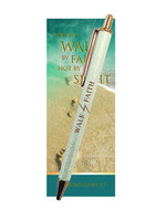 Gel pen/Boekenlegger Walk by Faith wit