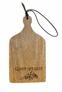 Houten snijplank Gott ist Gutt bloemen