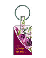 Schlüsselanhänger leder He refreshes my soul