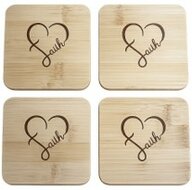 Onderzetters hout Faith (4) 