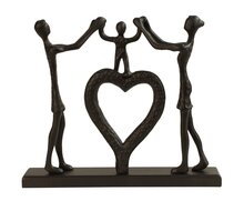 Beeld op houten voet Family 
