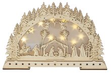 Houten kerstdecoratie met ledverlichting