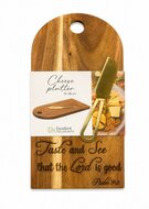 Houten kaasplank met mes Taste and see