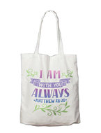 Draagtas canvas I am with you always