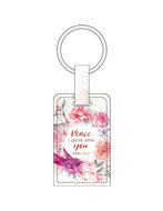 Sleutelhanger leer Peace I leave with you