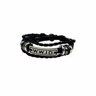 Leren armband WWJD 