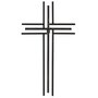 WandKreuz--Metall-Schwarz