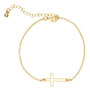 Gold-plated-adjustable-bracelet-open-cross