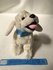 Plush labrador blue collar Jesus liebt mich embroidery_