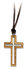 Hanger Kruis op olijfhout zilverkleurig 70cm_