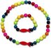 Ketting/Armband set hout vis regenboogkleuren_