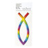 Sticker 3d vis regenboog 9cm_