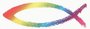 Sticker ichtus fish rainbow_