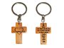 Keyring wooden cross 1 Cor 13:4-8_