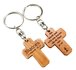 Keyring cross wooden het wordt pas een succes_