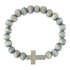 Wood bracelet cross grey_