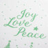 Kerstbal Joy Love Peace_