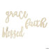 DIY unfinished cutout words blessed faith grace_