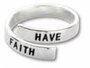 Adjustable bangle ring have faith_