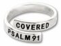 Adjustable bangle ring covered psalm 91_