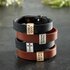 Leather bracelet cross of nails_