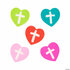 Mini erasers heart/cross (10)_
